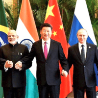 Modi, Xi Jinping and Putin at BRICS Summit